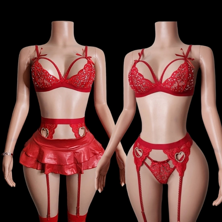 Red Lace Lingerie| Stripper Outfits| Exotic Dancewear| Rave Dancewear Red Lace Lingerie| Stripper Outfits| Exotic Dancewear| Rave Dancewear