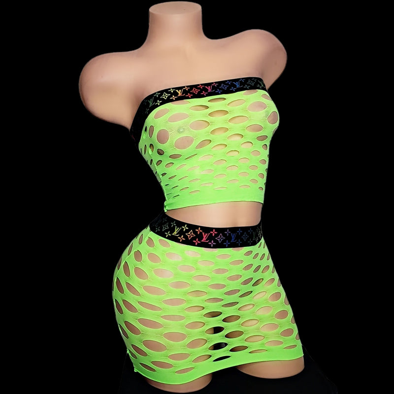 Pretty Cute| Exotic Rave Skirt Set