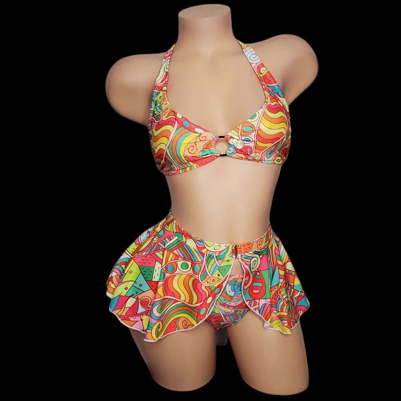 Daydream| Exotic Bikini Mini Skirt Set - SELF Xpression