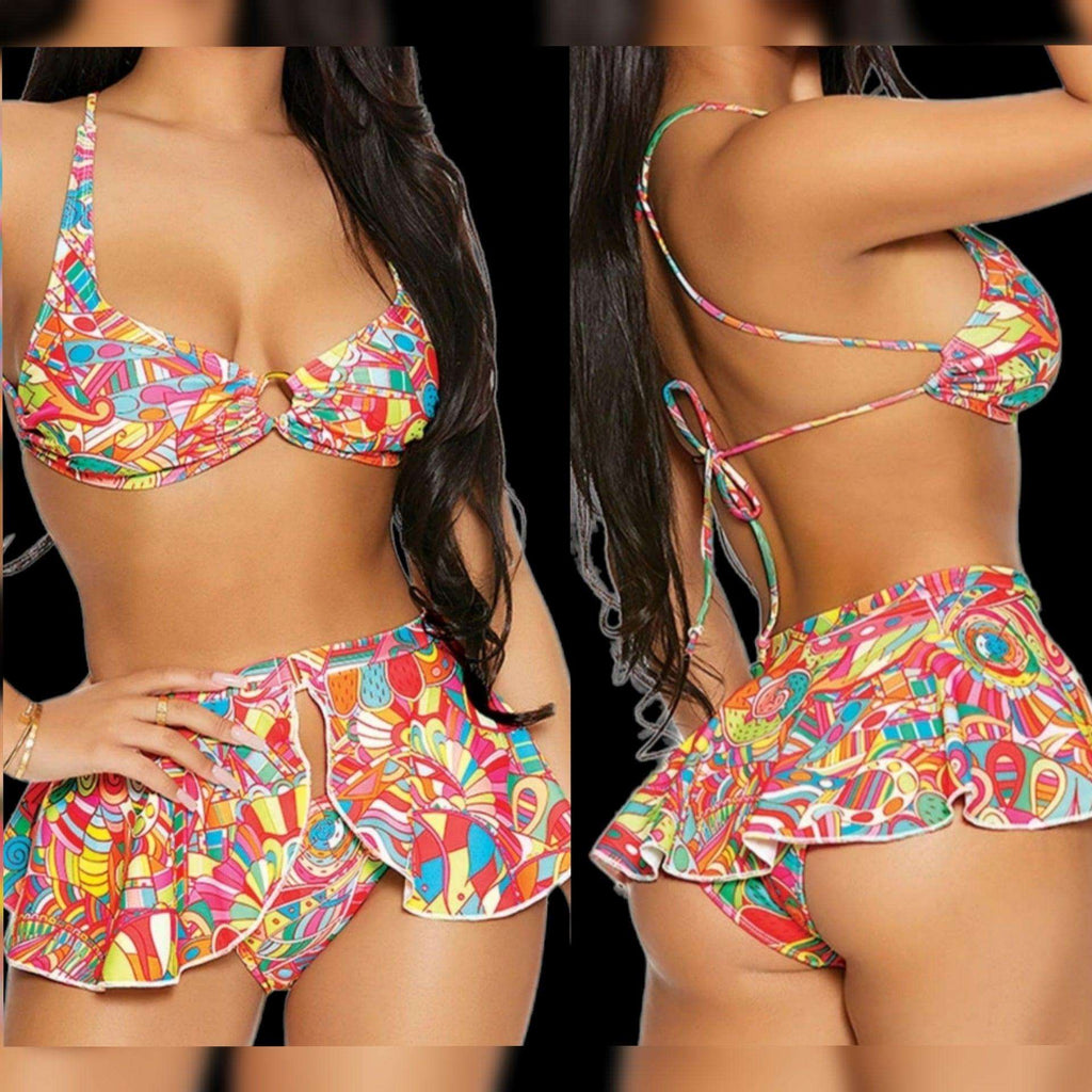 Daydream| Exotic Bikini Mini Skirt Set - SELF Xpression