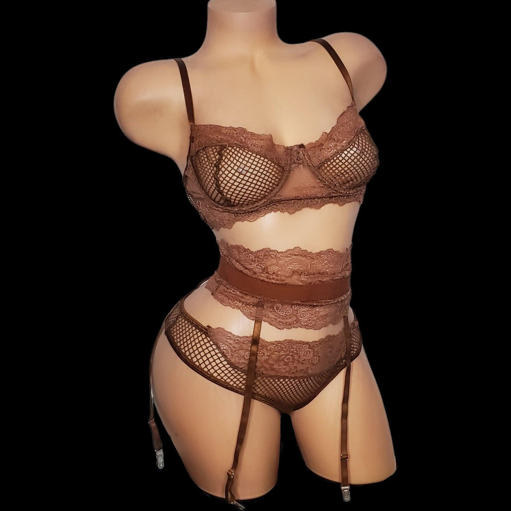 Cinnamon Twist| Exotic Fishnet Lingerie - SELF Xpression