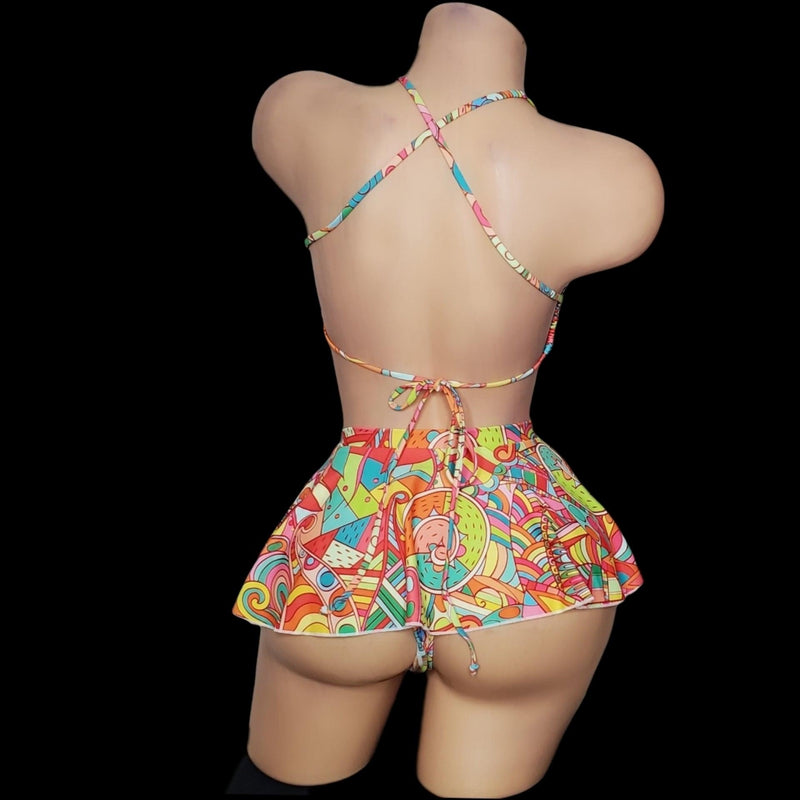 Daydream| Exotic Bikini Mini Skirt Set - SELF Xpression