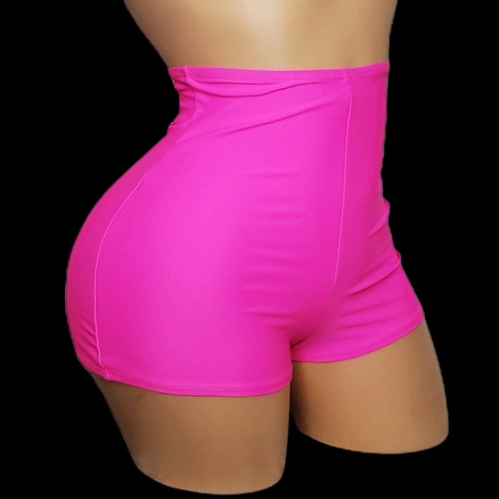 Hey Babe| Pink High Waist Cheeky Shorts - SELF Xpression