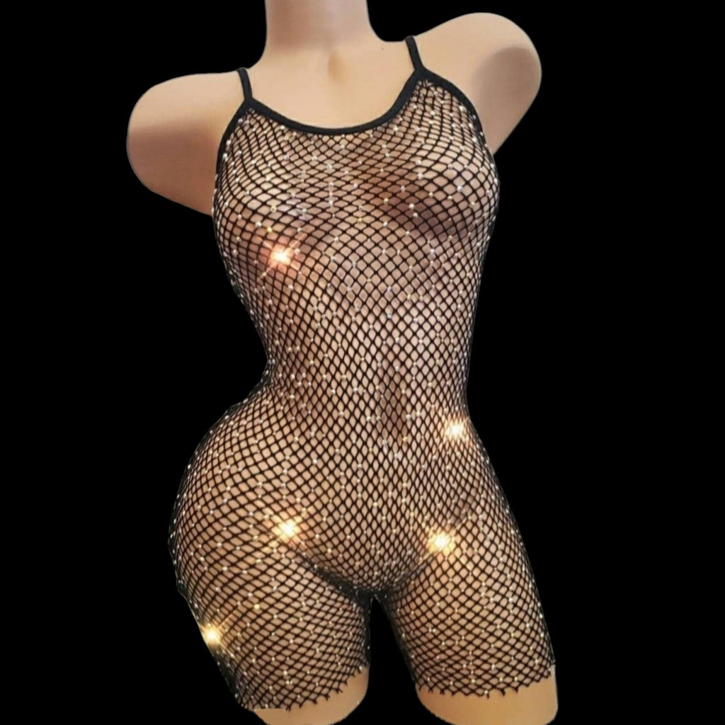 Tap In| Fishnet Romper - SELF Xpression