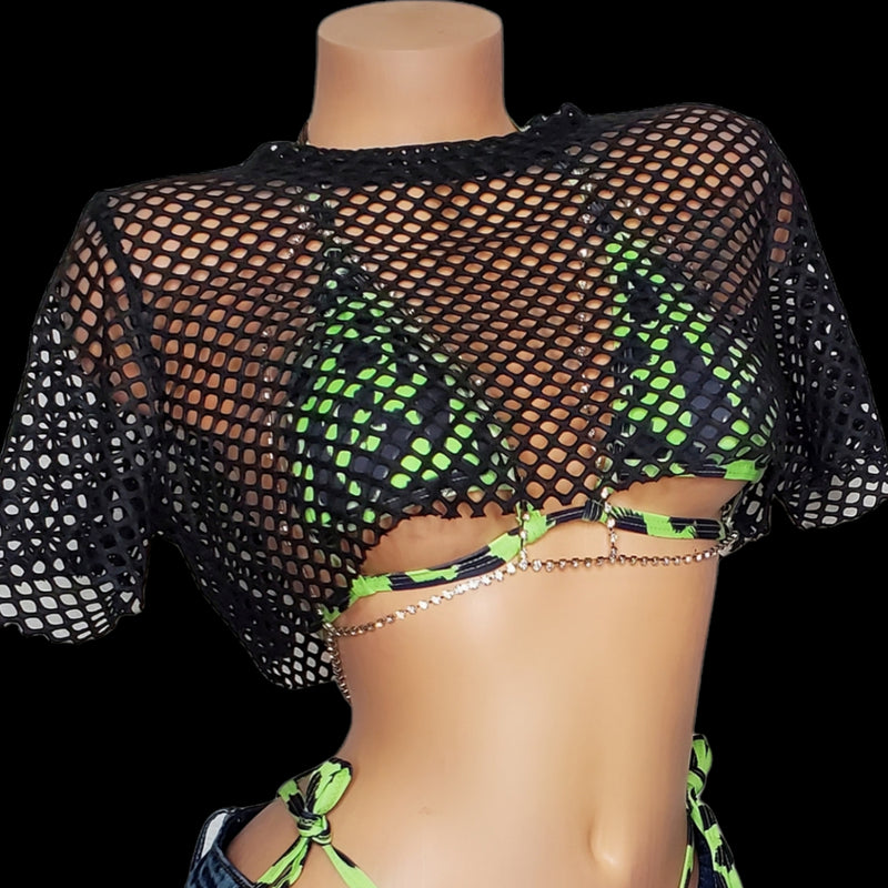 Highway 23| Fishnet Crop Top