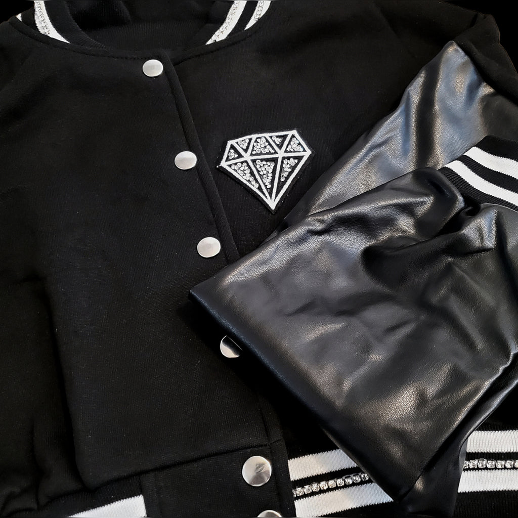 Sneaky Link II| Crop Varsity Jacket