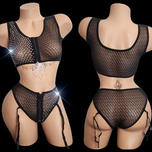 True Lies| Exotic Fishnet Set