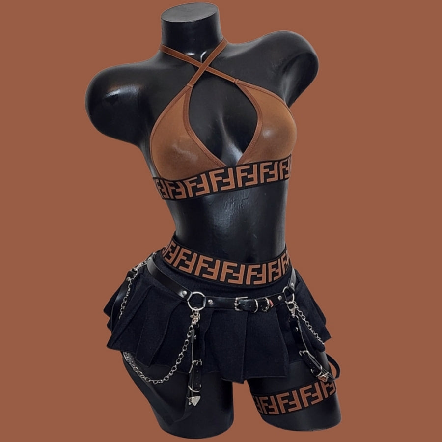 stripper dress Rhinestones Mesh Lingerie| Stripper Outfits| Rave Wear| SELF XPRESSION