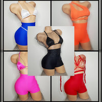 Twerk High Waist Booty Shorts, Rave Cheeky Panties, Pole Dance Wear, Stripper Outfit, Exotic Wear, Stretchy Shorts, Black Mini Shorts