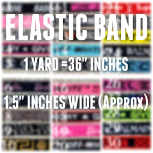 ELASTIC BAND, 1 Yard 1.5inch Width Jacquard Elastic Band, Embroidered Metallic Elastic Band, Stretch Elastic Band, Glitter Elastic Band